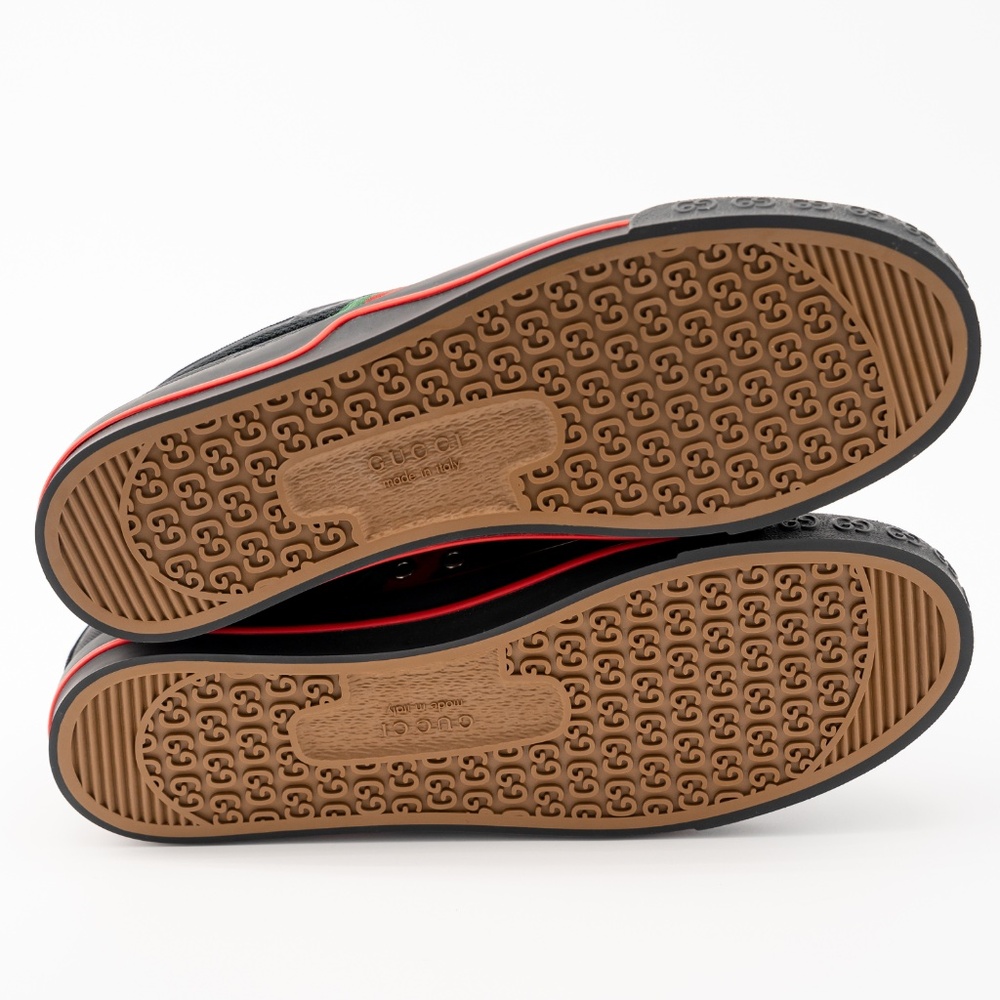 Size 13G 13.5 US  Gucci Tennis 1977 Off the Grid Low Black Canvas Sneakers GG - Picture 5 of 10